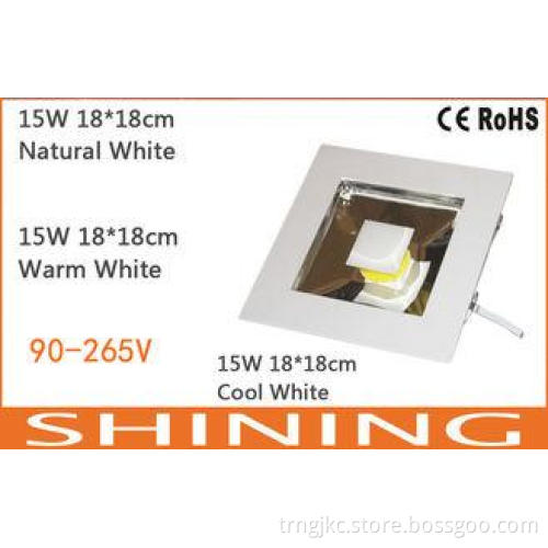 ROHS Approved 15watt 1200Lm Airports COB LED Downlight 75 C